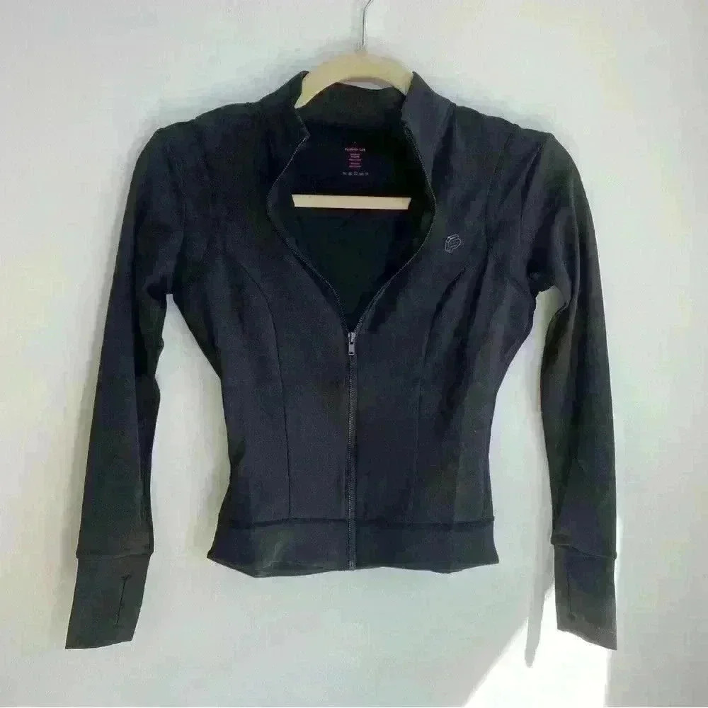 NEW Flipped Lab Long Sleeve Activewear Sparkling Black 3D Quarter Zip Size S - Picture 3 of 8